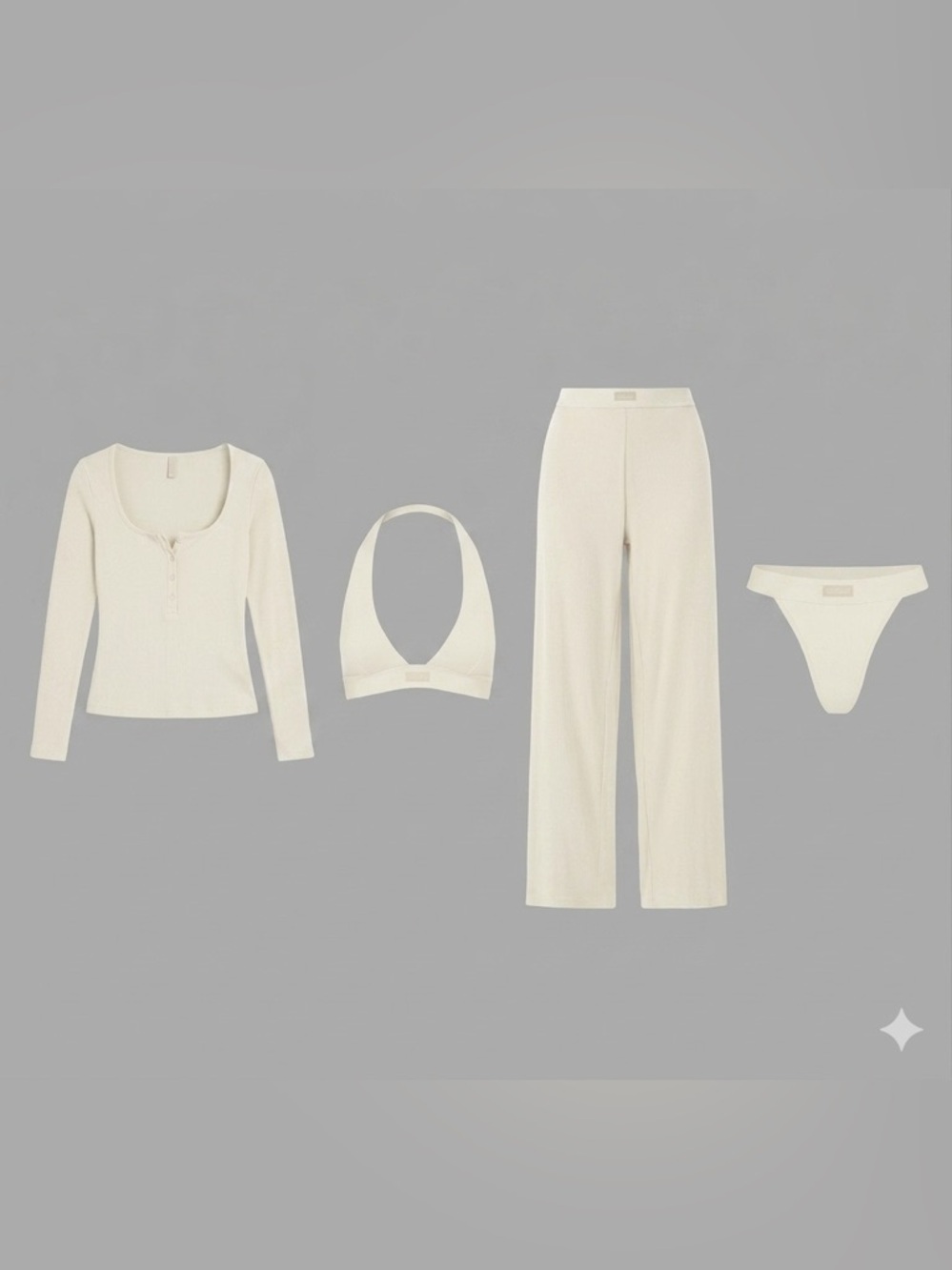 4 PIECE SET - SKIMS cotton rib